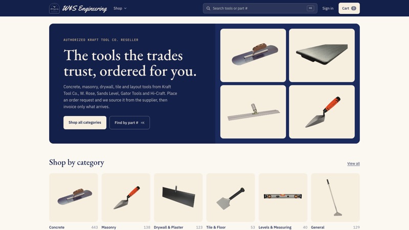 W&S Engineering website preview